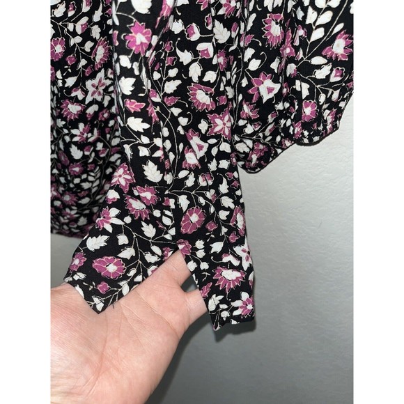 Lane Bryant Square Neck Floral off shoulder Blouse- size 18/20 ditsy 3/4 sleeves - Picture 8 of 10